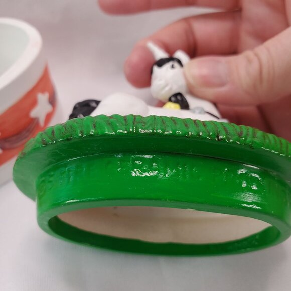 Vintage Y2K Hand painted Ceramic Unicorn Small Trinket Jewelry Box Holder - Picture 12 of 15